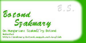 botond szakmary business card